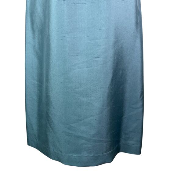 Talbots Elegant Silk Dress Lined Shift Retro 8 Sleeveless Blue New - Picture 11 of 14